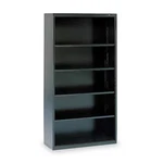 Tennsco B-66BK 5-SHELF Stationary Bookcase, 66"X34-1/2" Black. Fixed Price $473.99.