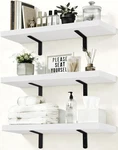 Best Floating Shelves For Wall 15.7INCH Mounted Solid Wood Set Of 3,PICTURE. Fixed Price $51.16.