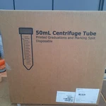 Fisherbrand Disposable Conical Centrifuge Tube 06-443-19, 50ML Flat Cap 100/CASE. Fixed Price $54.99.