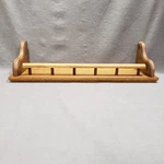 Oak Wall Decor Shelf 20" Wood Display Ledge Guard Rail Country Farmhouse Rustic. Fixed Price $37.95.