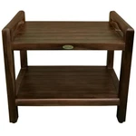 Decoteak Eleganto 24 Inch Extended Height Shower Stool With Liftaide Arms -. Fixed Price $214.45.