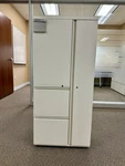 Herman Miller & Haworth Locking Storage Towers W/wardrobe, Shelf And Drawers.. Fixed Price $100.00.