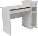 Stylish Highland Park White Computer Desk With Shelves & Drawer Storage. Fixed Price $227.99.