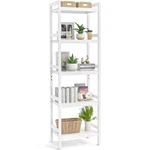 Homykic Bamboo 5-TIER Narrow 55.9 Adjustable Bookcase. Fixed Price $153.20.