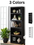 71 Tall 5 Wood Bookcase Adjustable Wide Bookshelf Storage Shelving. Fixed Price $63.64.
