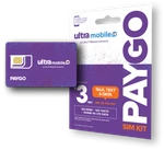 Ultra Mobile Paygo $3/MO. As You Plan + Sim Card With Talk, Text & Data. Fixed Price $13.00.