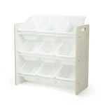 Toy Storage Organizer 3 Tier 9 Removable Bins Kids Light Wood White Humble Crew. Fixed Price $114.99.