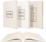 Linen Neutral Coffee Table Books Set 3,FASHION Designer Hardcover Blank Bo.... Fixed Price $54.25.