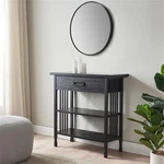 Leick Home 11261-BK Ironcraft Foyer Bookcase With Drawer Storage Black Wash. Fixed Price $227.91.