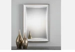 Uttermost 09081 Silver/white Lahvahn 34" X 24" Fir Wood Frame Beveled Mirror. Fixed Price $199.99.