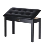Solid Wood Duet Piano Bench With Storage, Stool And Padded Cushion, Key.... Fixed Price $63.32.