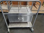 Blickman Built Stainless Steel Bassinet With Drawer. Fixed Price $650.00.