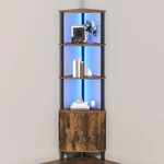 Hoobro Corner Cabinet With Led Light, Shelf Stand Storage Doo.... Fixed Price $74.84.