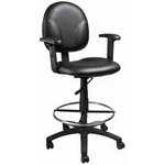Boss Black Caressoft Drafting Stools W/adj Arms & Footring. Fixed Price $180.51.