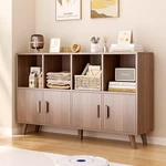 Walnut Cubby Shelf Bookcase With Doors - 8 Cube Storage Cabinet. Fixed Price $216.99.