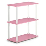Storage Shelves 3 Tier Open Toolless Pink White Furinno Turn-n-tube. Fixed Price $51.99.