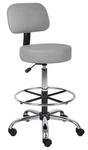 Boss Antimicrobial Vinyl Medical/drafting Stool W/back Cushion Model # B16245-GY. Fixed Price $181.02.