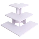 3 Tier Corner Retail Display Stand Portable Product Shelves, White Dis.... Fixed Price $47.40.