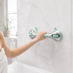 12" Suction Grab Bar Shower Handle Bathroom Safety Rail For Elderly Tub. Fixed Price $14.99.