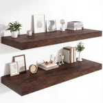 Floating Shelves 48 X 12 Deep Wall Mount Storage Set Of Rustic Brown Heimlove. Fixed Price $209.99.