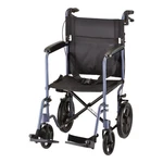 Nova Medical Lightweight Transport Chair Hand Brakes 19" Footrests Blue 330B. Fixed Price $239.95.