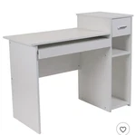 Flash Furniture Highland Park White Computer Desk With Shelves Drawer. Fixed Price $119.00.