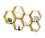 Gonice Hexagon Floating Shelves Set Of 6, Gold Metal Wall Mounted For.... Fixed Price $63.09.