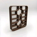 Mcm Miniature Bookshelf / Room Divider Display Dollhouse Furniture, 1:12 Scale. Fixed Price $15.00.