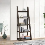 5 Tier Shelves Bookshelf Storage Rack Bookcase Rubber Wood Frame Ladder. Fixed Price $150.00.