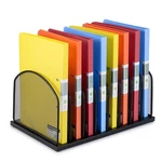 Huron 8-SLOT Vertical File Binder Organizer Storage, Black Steel Mesh. Fixed Price $46.21.