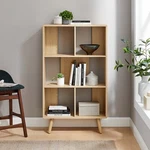 Modway Transmit Wood Grain Bookcase, Five Cube Open Displayed Shelves Oak. Fixed Price $190.50.