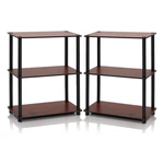 Furinno Turn-n-tube 3-TIER Shelf Display Rack Dark Cherry Set Of 2. Fixed Price $77.65.