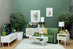 1/6 Scale White "rattan" Table Set Living Room 12" Doll Furniture For Barbie. Fixed Price $116.95.