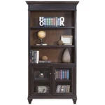 Martin Furniture Hartford Library Bookcase 2 Tone Distressed Black. Fixed Price $1134.40.