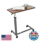 Essential Medical Supply Auto Overbed Table - Woodgrain Top, Locking Wheels, Adj. Fixed Price $116.32.