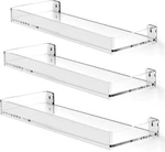 Acrylic Clear Floating With Edge, Wall Mounted Hanging Bookshelves, Deco. Fixed Price $42.95.