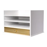 Kate And Laurel Industrious Desktop Wood Letter With 3 Trays Drawer,.... Fixed Price $87.24.