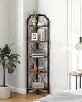 59.4" Corner 5-TIER Industrial Bookshelf, Storage Stand, Pl. Fixed Price $54.99.