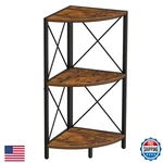 Snughome Corner Shelf With Metal Frame, 3 Tier Rustic Storage Organizer,. Fixed Price $50.87.