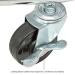 Global Industrial? Chrome Hamper Stand With Foot Pedal & Poly Coated Steel Lid. Fixed Price $292.94.