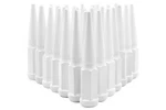 32 Pc M14X1.5 White Spike Lug Nuts - Powder Coated 4.5" Tall Compatible Wit.... Fixed Price $199.06.