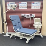 Exam Ultrasound Table Chairs For Sale Mpi Model 1233 New Blue Denim Upholstery. Fixed Price $3340.00.
