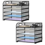 Kinkota Paper Organizer Letter Mesh Handle 5 Trays Desk File Offi. Fixed Price $48.09.