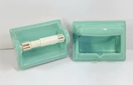 Jadeite Green Ceramic Tile In Wall Mount Bathroom Soap Shower Bar & Toilet Paper. Fixed Price $148.00.