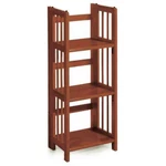 Casual Home Etagere Bookcase 3-SHELF Walnut Solid Wood 38" Open Storage Shelves. Fixed Price $62.46.