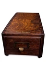 Vintage Wood Shaw Walker Card Catalog 1 Drawer Tiger Oak Library File Cabinet. Fixed Price $165.00.