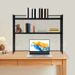 3.15IN 2-TIER Metal Desktop Storage Rack,black Bookshelf Simple Cleaning. Fixed Price $124.23.