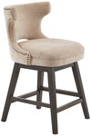 Madison Park Janet 25 3/4" High Beige Fabric Swivel Counter Stool. Fixed Price $332.43.