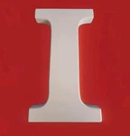 White Wooden 8" Tall Letters Smooth Hanging Ian + Iris. Fixed Price $8.50.
