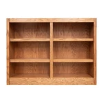 Concepts Wood Double Wide Bookcase, 6 Shelves, Dry Oak Finish. Fixed Price $224.83.